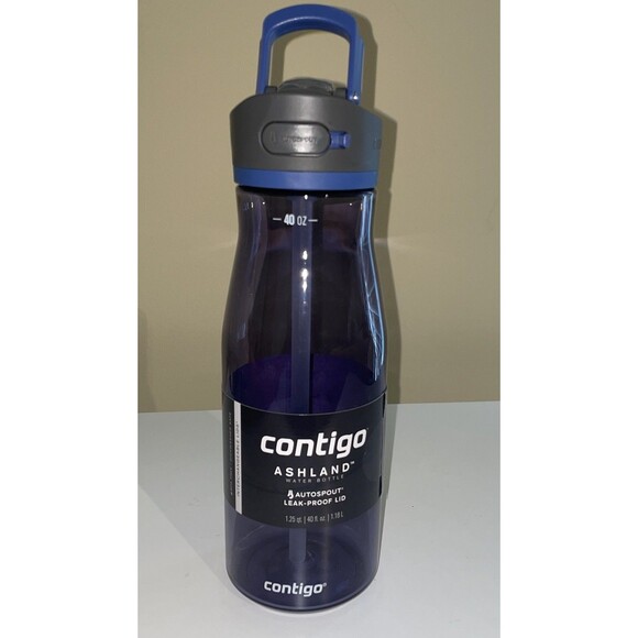 Contigo Ashland Blue Grey Autospout Leakproof Water Bottle 32oz New - Picture 1 of 4